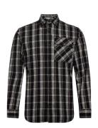 Jack & J S Jcodesert Herringb Check Shirt Ls Ln Svart