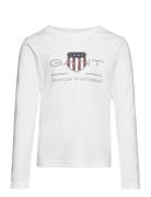 Archive Shield Ls T-Shirt Tops T-shirts Long-sleeved T-shirts White GA...