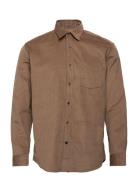Slhregbenjamin Cord Shirt Ls W Tops Shirts Casual Brown Selected Homme