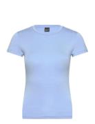 Soft Touch Top Tops T-shirts & Tops Short-sleeved Blue Gina Tricot