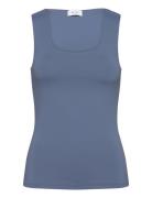 Vila Vikenza U-Neck S/L Tank Top - Noos Blå