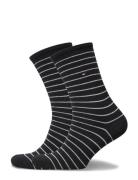 Th Women Sock 2P Small Stripe Lingerie Socks Regular Socks Black Tommy...