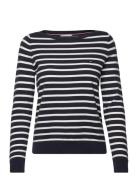 Tommy Hilfiger Co Jersey Stitch Ls Boat-Nk Swt Svart