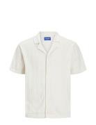 Jack & J S Jorvalencia Structure Knit Ss Polo Sn Vit