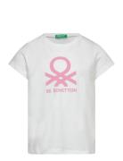 T-Shirt Tops T-shirts Short-sleeved White United Colors Of Benetton