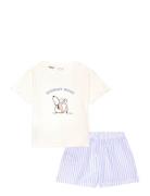 Mango Snoopy Short Pyjamas Blå