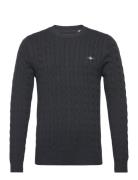 GANT Cotton Cable C-Neck Svart