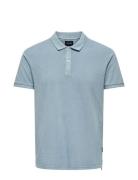Onstravis Slim Washed Ss Polo Noos Tops Polos Short-sleeved Blue ONLY ...