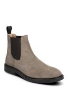 Booties - Flat - With Elastic Stövletter Chelsea Boot Grey ANGULUS