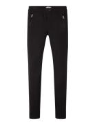 Tom Tailor Zipper Leggings With Cutline Svart