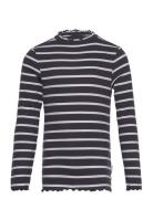 Tom Tailor Striped Rib Longsleeve Marinblå