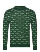 Onsxmas Reg 12 Multi Xmas Crew Knit Tops Knitwear Round Necks Green ON...