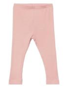 Leggings Rib Bottoms Leggings Pink Minymo