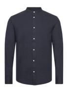 ONLY & SONS Onsarlo Slim Ls Mao Hrb Linen Shirt Marinblå