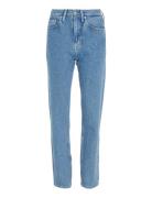 High Rise Straight Bottoms Jeans Straight-regular Blue Calvin Klein Je...