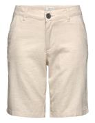 Mango Linen Chino Bermuda Shorts Beige