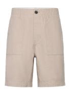 Knowledge Cotton Apparel Flint Wide Slub Yarn Shorts - Gots/ Beige