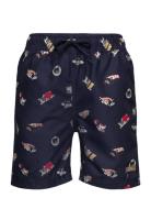 Swim Shorts Aop Badshorts Navy Minymo