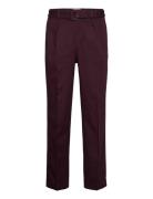 GANT Belted Pleat Chinos Burgundy