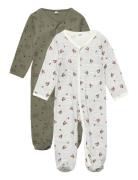 Pippi Nightsuit W/F -Buttons 2-Pack Multi/patterned