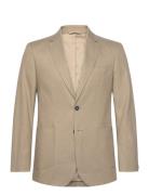 GANT Slim Cotton Linen Suit Blazer Beige