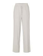 Selected Femme Slfviva-Gulia Mw Long Linen Pant Noos Beige