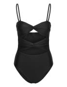 Gina Tricot Cutout Twist Swimsuit Svart