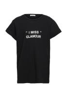 G Stanley Glamour Tee Tops T-shirts Short-sleeved Black Designers Remi...