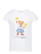 Ralph Lauren Kids Polo Bear Cotton Jersey Tee Vit