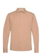 Clean Formal Stretch Shirt L/S Tops Shirts Business Beige Clean Cut Co...