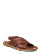 ANGULUS Sandals - Flat - Open Toe - Op Brun