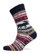 Alpacasocks&Co Winter Alpaca Moose 1-Pack Marinblå