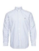 Polo Ralph Lauren Custom Fit Striped Oxford Shirt Blå