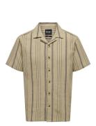 Onstrev Life Reg Ss Struc Stripe Shirt Tops Shirts Short-sleeved Khaki...