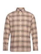 Brushed Tommy Tartan Small Shirt Tops Shirts Casual Beige Tommy Hilfig...