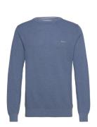 GANT Cotton Pique C-Neck Blå