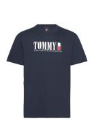 Tommy Jeans Tjm Reg Tommy Dna Flag Tee Ext Marinblå