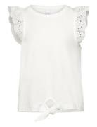 Vero Moda Girl Vmpanna Lace Knot Ss Top Jrs Girl Vit