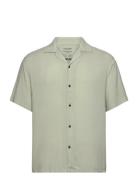 Jjejeff Solid Resort Shirt Ss Sn Tops Shirts Short-sleeved Green Jack ...