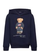 Ralph Lauren Kids Polo Bear Fleece Hoodie Marinblå