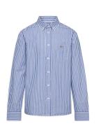 GANT Striped Shield B.d Poplin Shirt Blå