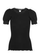 Rosemunde Organic T-Shirt W/ Lace Svart