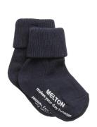 Melton Cotton Socks - Anti-Slip Blå