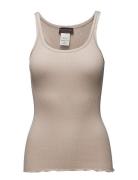 Rosemunde Silk Top W/ Elastic Band Beige