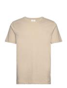 Lindbergh Mouliné O-Neck Tee S/S Beige