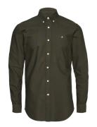 Douglas Shirt-Slim Fit Designers Shirts Casual Green Morris