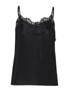 Slclara Singlet Tops T-shirts & Tops Sleeveless Black Soaked In Luxury