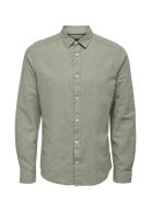 ONLY & SONS Onscaiden Ls Solid Linen Shirt Grön