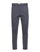 Superflex Knitted Cropped Pant Bottoms Trousers Chinos Blue Lindbergh