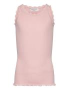 Rosemunde Kids Beatha Silk Top W/ Lace Rosa